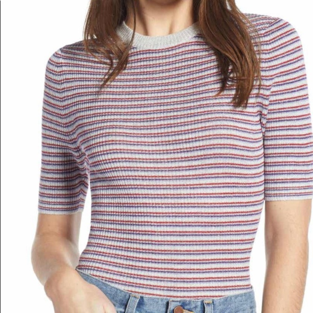 Something Navy sparkle pullover XXS
